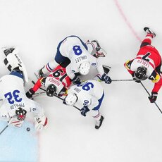 Austrija – Prancūzija rungtynių akimirka | IIHF nuotr. 33