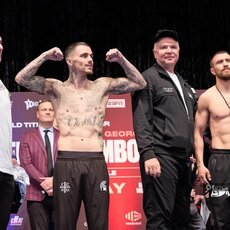 Vasilijaus Lomačenkos ir George‘o Kambosos svėrimų procedūra | Organizatorių nuotr. 5