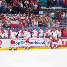 Kazachstanas – Lenkija rungtynių akimirka | IIHF nuotr. 11