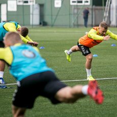 Lietuvos futbolo rinktinės treniruotė | Juliaus Kalinsko / BNS foto nuotr. 6