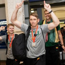 Lietuvos U-20 rinktinė sugrįžo į Lietuvą | Pauliaus Peleckio / BNS foto nuotr. 6