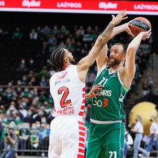 „Žalgiris“ – „Olympiacos“ rungtynių akimirka | Eriko Ovčarenko / BNS foto nuotr. 31
