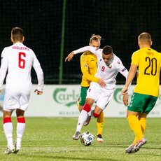 Lietuvos ir Baltarusijos rinktinių rungtynės | Žygimanto Gedvilos / BNS foto nuotr. 8