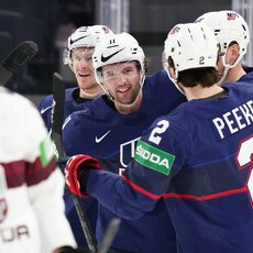 Latvijos – JAV rungtynių akimirka | IIHF nuotr. 10