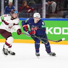 Latvijos – JAV rungtynių akimirka | IIHF nuotr. 14