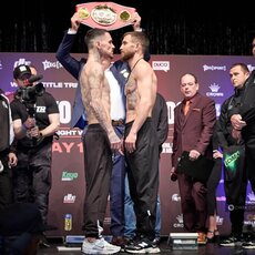 Vasilijaus Lomačenkos ir George‘o Kambosos svėrimų procedūra | Organizatorių nuotr. 13