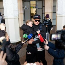 Sergejaus Maslobojevo pasitikimas | Luko Balandžio / BNS foto nuotr. 12