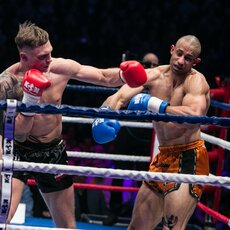 Sergejaus Maslobojevo ir Fraserio Weightmano dvikovos akimirka | Juliaus Kalinsko / BNS foto nuotr. 6