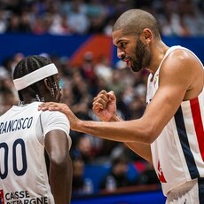 Prancūzija - Latvija rungtynių akimirka | FIBA nuotr. 24