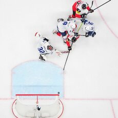 Austrija – Prancūzija rungtynių akimirka | IIHF nuotr. 32