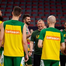 Lietuvos rinktinės treniruotė | Skirmanto Lisausko/BNS Foto nuotr. 25