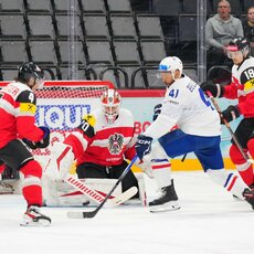 Austrija – Prancūzija rungtynių akimirka | IIHF nuotr. 13