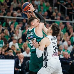 „Žalgiris“ – „Paris“ rungtynių akimirka | Eriko Ovčarenko / BNS foto nuotr. 1