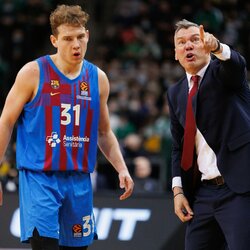 „Žalgiris“ – „Barcelona“ rungtynių akimirka | Eriko Ovčarenko / BNS foto nuotr. 1