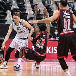 „Žalgiris“ – „Olympiacos“ rungtynių akimirka | Eriko Ovčarenko / BNS foto nuotr. 4