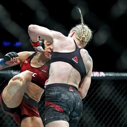 Joannos Jedrzejczyk ir Valentinos Ševčenkos kovos akimirka | Scanpix nuotr. 2