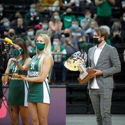 „Žalgiriui“ įteikti žiedai ir LKL čempionų taurė | Eriko Ovčarenko / BNS foto nuotr. 1