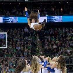 „Žalgirio“ šokėjų pasirodymas rungtynėse su „Valencia“ | Roko Lukoševičiaus/BNS Foto nuotr. 6