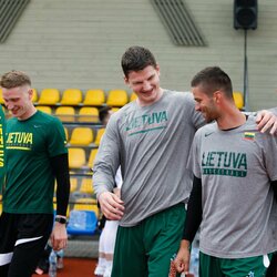 Lietuvos krepšinio rinktinės treniruotė Palangoje | Eriko Ovčarenko / BNS foto nuotr. 4