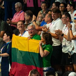 D.Rapšio palaikymo komanda olimpinio plaukimo finale | Vytauto Dranginio/LTOK nuotr. 2