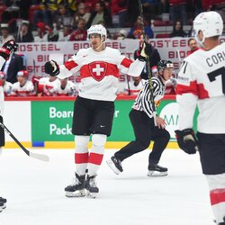 Danija – Šveicarija rungtynių akimirka | IIHF nuotr. 4