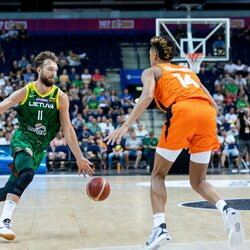 Lietuva – Nyderlandai rungtynių akimirka | Luko Balandžio / BNS foto nuotr. 6