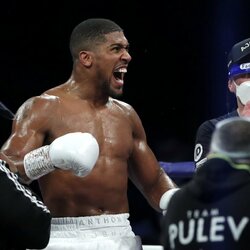 30. Anthony Joshua (24 pergalės – 0 lygiųjų – 1 pralaimėjimas, 22 nokautai). Ekspertų balsas: 0. Statistikų balsas: 2. Fanu balsas: 0. Iš viso: 2. | „Scanpix“ ir instagram.com nuotr. 1