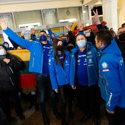 Vilniaus oro uoste sutikti Dakaro dalyviai | BNS nuotr. 5