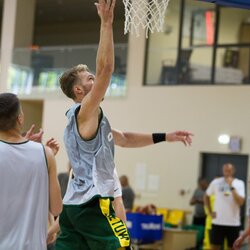 Lietuvos krepšinio rinktinės treniruotė Palangoje Mariaus Vizbaro / BNS foto nuotr. 6