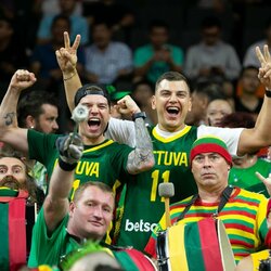 Lietuvos rinktinės sirgaliai rungtynėse su Australija | Žygimanto Gedvilos / BNS foto nuotr. 2