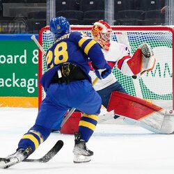 Švedijos – Didžiosios Britanijos rungtynių akimirka | IIHF nuotr. 3