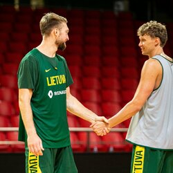 Lietuvos rinktinės treniruotė „Ryto“ arenoje | Josvydo Elinsko / BNS foto nuotr. 3