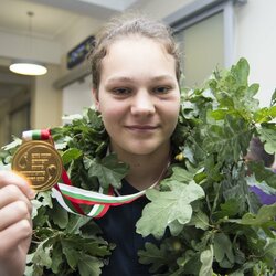 Boksininės G.Diekontaitės pasitikimas Vilniaus oro uoste l Manto Stankevičiaus nuotr. 5