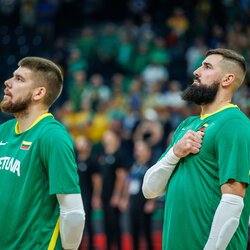 Lietuva – Juodkalnija rungtynių akimirka | Eriko Ovčarenko / BNS foto nuotr. 1