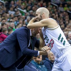 Nickas Calathes ir Darius Maskoliūnas | Roko Lukoševičiaus/BNS Foto nuotr. 6