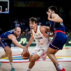 Serbija - Vokietija rungtynių akimirka | FIBA nuotr. 1