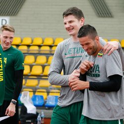 Lietuvos krepšinio rinktinės treniruotė Palangoje | Eriko Ovčarenko / BNS foto nuotr. 1