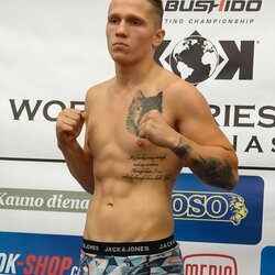 „KOK World Series 2019 in Kaunas“ turnyro kovotojų svėrimai | Sportas.lt/Tito Pacausko nuotr. 1