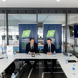 Europos jaunimo plaukimo čempionato Vilniuje pristatymas | Pauliaus Peleckio / BNS foto nuotr. 5