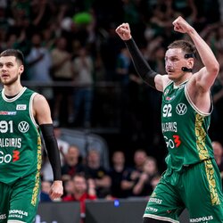„Žalgirio“ LKL titulo šventimo akimirkos | Roko Lukoševičiaus/LKL nuotr. 4