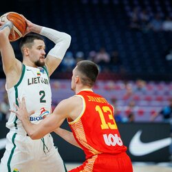 Lietuva – Juodkalnija rungtynių akimirka | Eriko Ovčarenko / BNS foto nuotr. 5