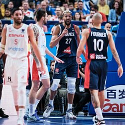 Prancūzija – Ispanija rungtynių akimirka | FIBA nuotr. 5