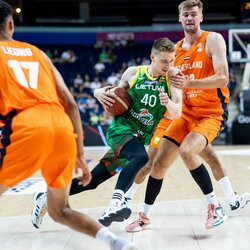 Lietuva – Nyderlandai rungtynių akimirka | Luko Balandžio / BNS foto nuotr. 3