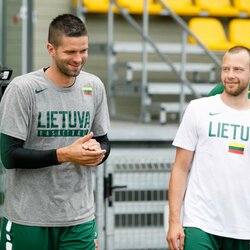Lietuvos krepšinio rinktinės treniruotė Palangoje | Eriko Ovčarenko / BNS foto nuotr. 3
