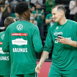 „Žalgiriui“ įteikti žiedai ir LKL čempionų taurė | Eriko Ovčarenko / BNS foto nuotr. 4