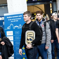 Lietuvos rinktinė sugrįžo su I-ojo diviziono B grupės nugalėtojų taure | Pauliaus Peleckio / BNS foto nuotr. 1