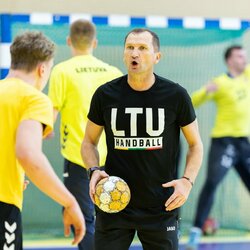 Lietuvos rankinio rinktinės treniruotė | Sauliaus Čirbos nuotr. 6