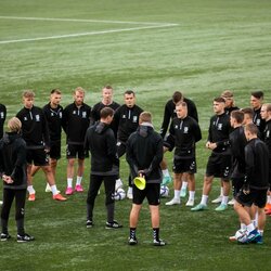 Treniruotės prieš Lietuvos ir Šiaurės Airijos rinktinių rungtynes | Žygimanto Gedvilos / BNS foto nuotr. 1