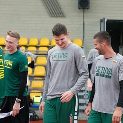 Lietuvos krepšinio rinktinės treniruotė Palangoje | Eriko Ovčarenko / BNS foto nuotr. 6