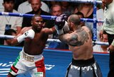 Teisėju nepatenkintas F.Mayweatheris antrajame raunde jį nušalino ir pratęsė parodomąją kovą prieš J.Gotti